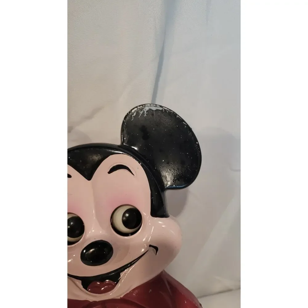 Vintage Walt Disney Productions Mickey Mouse Wall Clock Japan Wind-Up Pull Chain